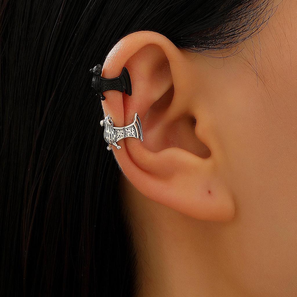 Retro Gothic Skull & Spider Ear Bone Clip - No Piercing Needed