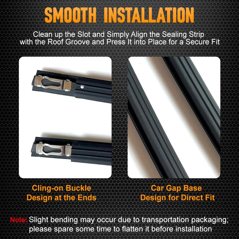 2PCS Roof Rubber Drip Side Finish Moulding Seal Strip Trim for Honda Civic 1996 1997 1998 1999 2000 74306-S03-003 74316-S03-003