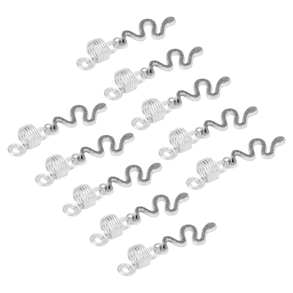 10pcs Alloy Beard Coil Snake Shaped Pendant DIY Dreadlocks Spiral Hair Coils Spring Pendant Accessories