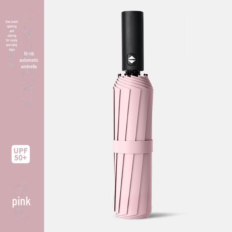 Trefaldigt automatiskt UV-skyddande paraply med anpassad logotyp