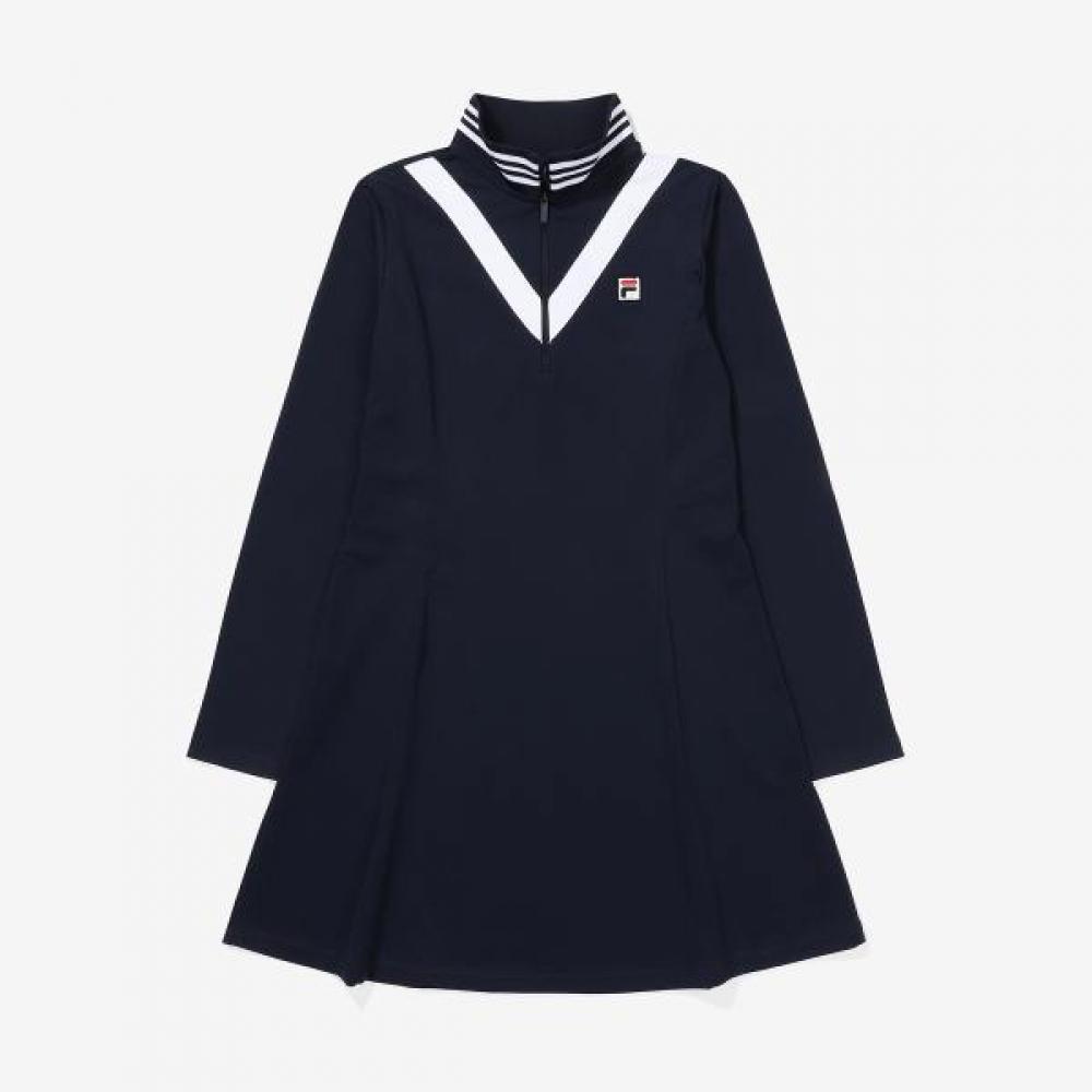 Fila Tennis Half Zip Fleece Dress INKNAVY/095