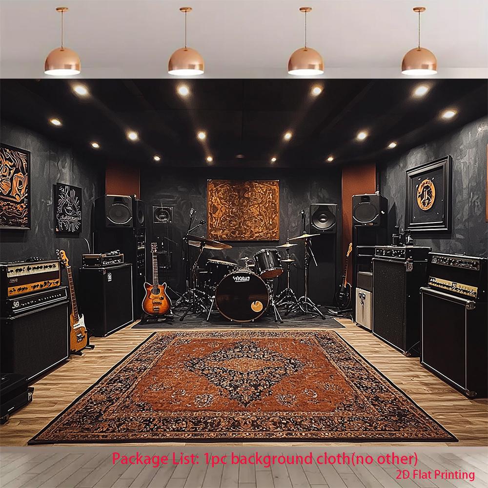 2D plane, 1 piece - A cozy corner of a music studio for the music festival theme