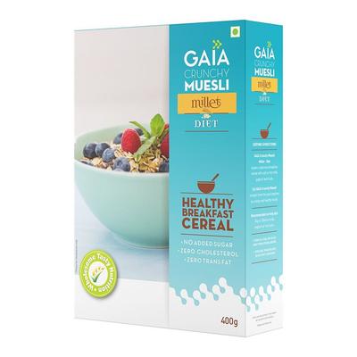 Knuspriges Müsli mit Hirse Diät (400 gr), Knuspriges Hirsemüsli Diät, Gaia