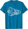 Aircraft Jet Engine Airplane Tshirt TShirt Short Sleeve Casual  Cotton Shift