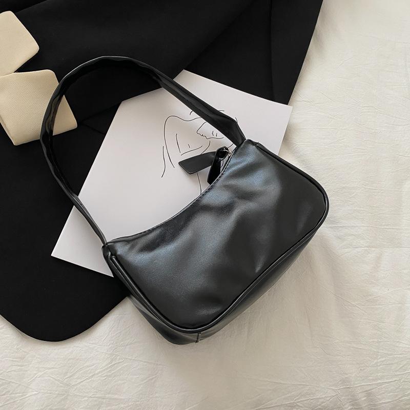 Women Underarm Shoulder Bag Fashion Solid Color Simple Leisure Handbag New Trend Cute PU Leather Little Square Pack Female