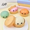 Cartoon Expression Dumpling Toy 12Pcs Squeeze Soft Stretchy Steamed Kids Stress Relief Bun Fidget Decompression Simulation Dough Ball Desk Compact