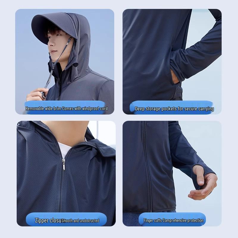 Herren Sommerjacke mit UV-Schutz aus Eis-Seide 2026: Leichter, atmungsaktiver Sonnenschutz für das Angeln im Freien