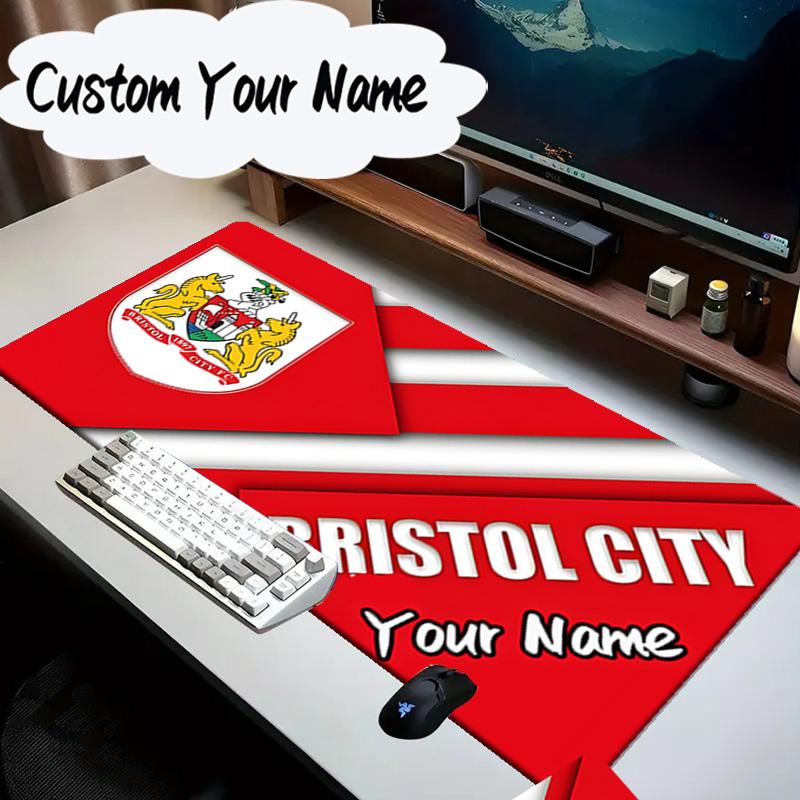 Custom Name Mouse Pad Bristol Fc Crest Mouse Pad, Gaming Mouse Pad, Keyboard Pad, Desk Decor for Computer Notebook Fan Birthday Gift