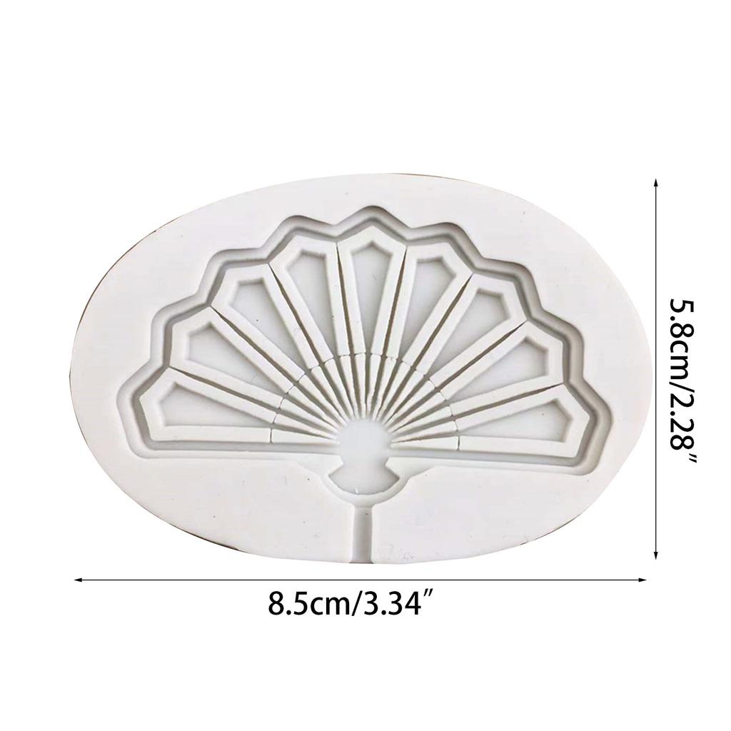 For Creative Folding Fan Shape Fondant Cake Silicone Mold Pastry Chocolate Mould Candy Ice Cube Mold DIY Baking Tool