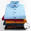 Cotton Corduroy Casual Warm Solid  Shirt Long Sleeve Winter Regular Fit Mens Men's Shirts with Pokets