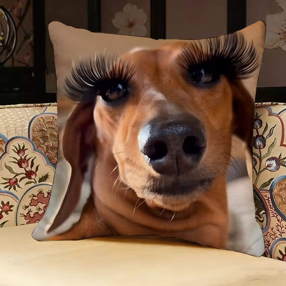 Dog Funny MEME Pillow Case Pillowcase Doublesided Printed Sofa Cushion Bedroom Headboard Pillow