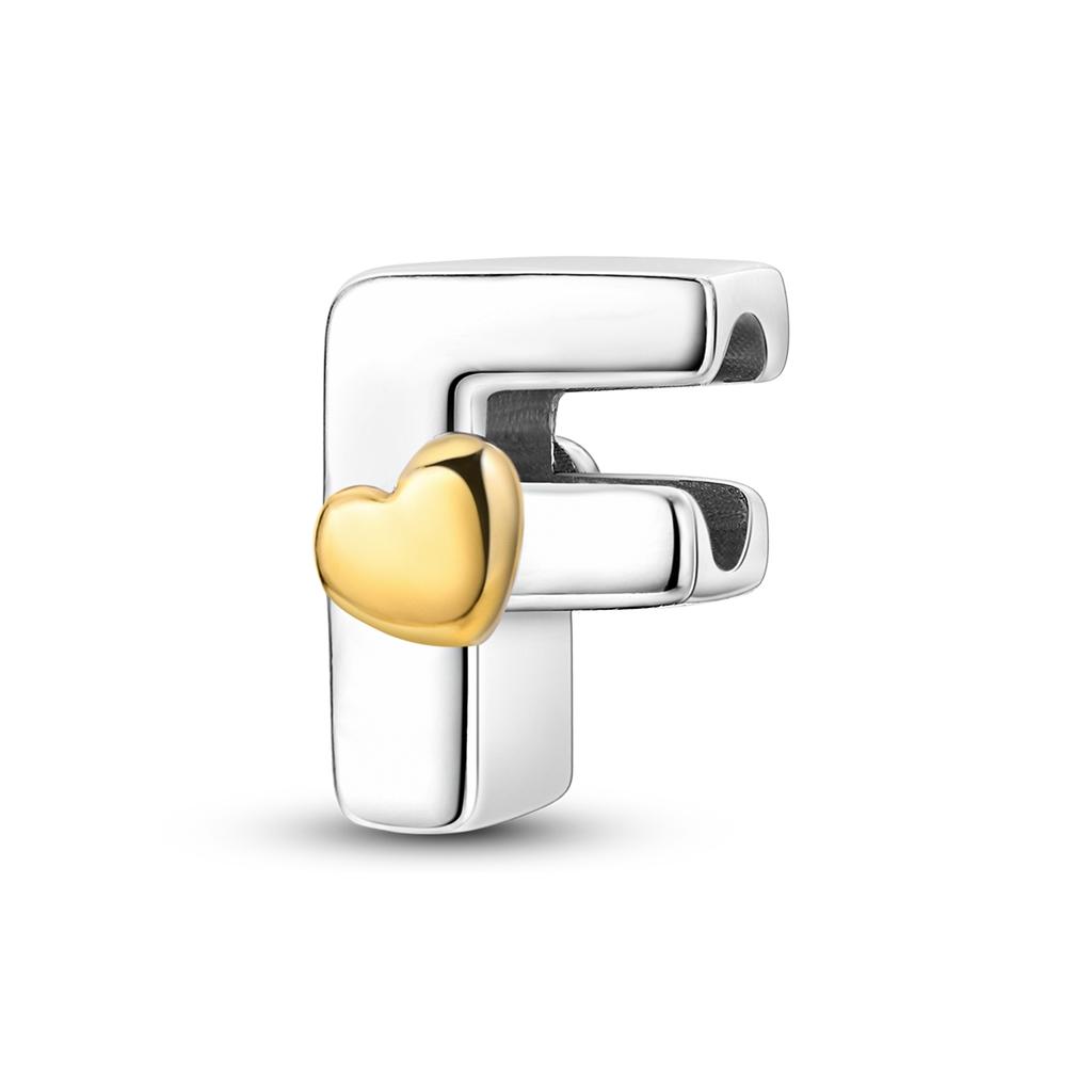 Charms 26 Letters A To Z Alphabet Spell Words Diy Name Copper Beads With Heart Fit Original Bracelet Diy Ladies Girl Jewelry