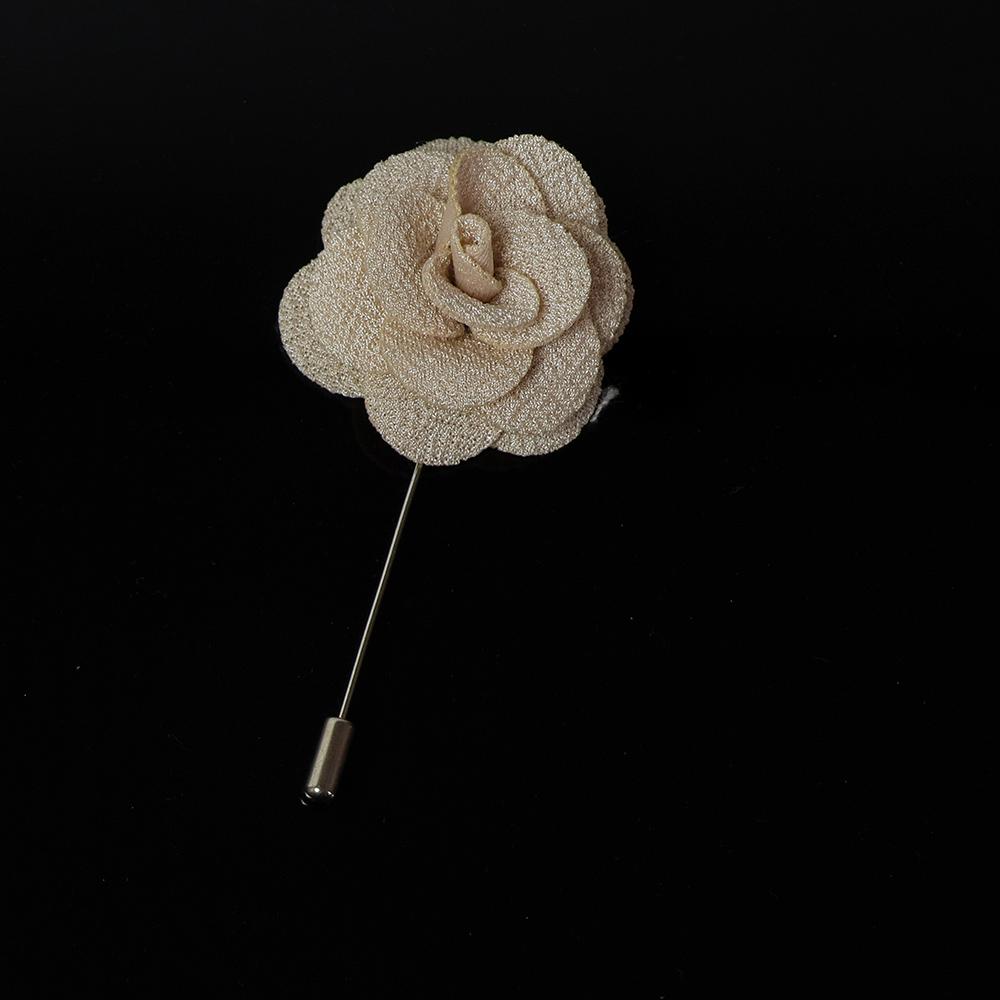 Colorful 4cm Rose Flower Brooches Red Pink Fabric Women Men Coat Pins Groom Wedding Party Breastpin Simple Suit Accessory Gift
