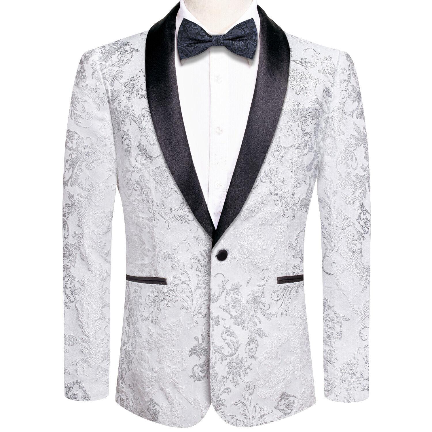 

Чоловічий костюм із квітковим принтом, розкішний весільний піджак із вишивкою, обідній смокінг-піджак S