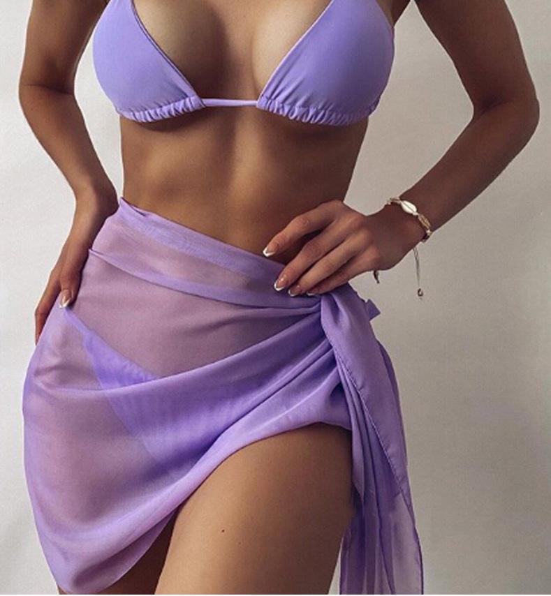 Women's Chiffon Tie-up Shawl Swimwear Cover-up (Excludes Bikini and Bottoms)