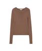 JE NE SAIS QUOI Rib Cashmere Knit + Shawl Muffler Set_ Mocha