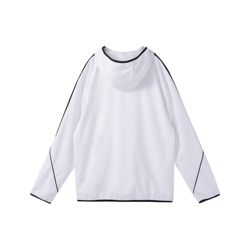 Adidas Logo Striped Print Breathable Hooded Jacket Men Jackets White HZ9068