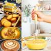 Stainless Steel Semi-Automatic Whisk Rotating Whisk Egg Beater Upgraded Egg Mixer  For Egg Milk