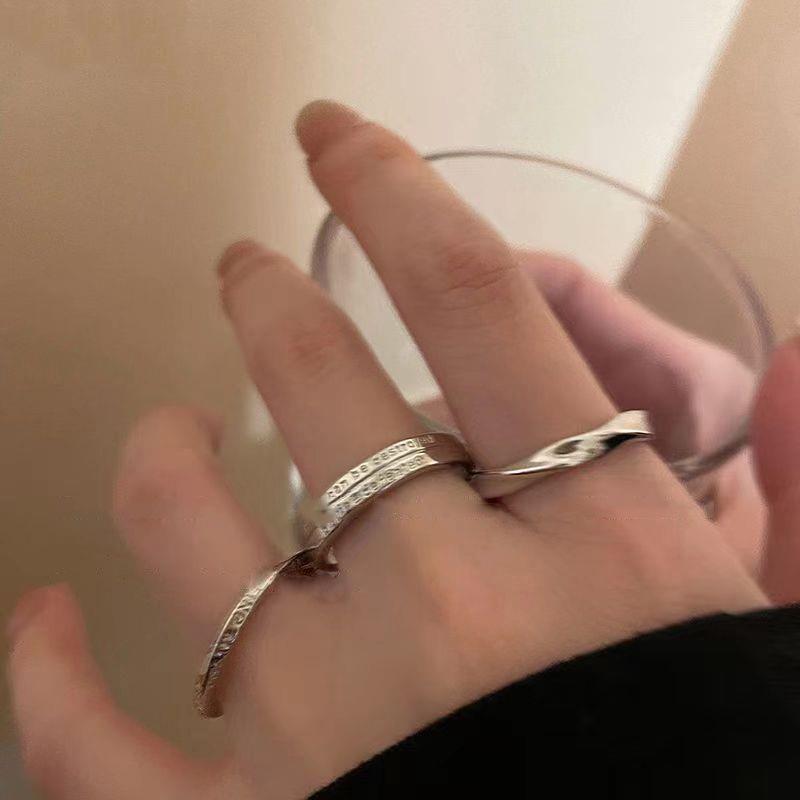 1/3 Pièces Anneaux Simples Vintage Ouverture Anneau de Doigt Réglable Pour Femmes Filles Élégant Luxe Polyvalent Ensemble d'Anneaux Bijoux Cadeaux