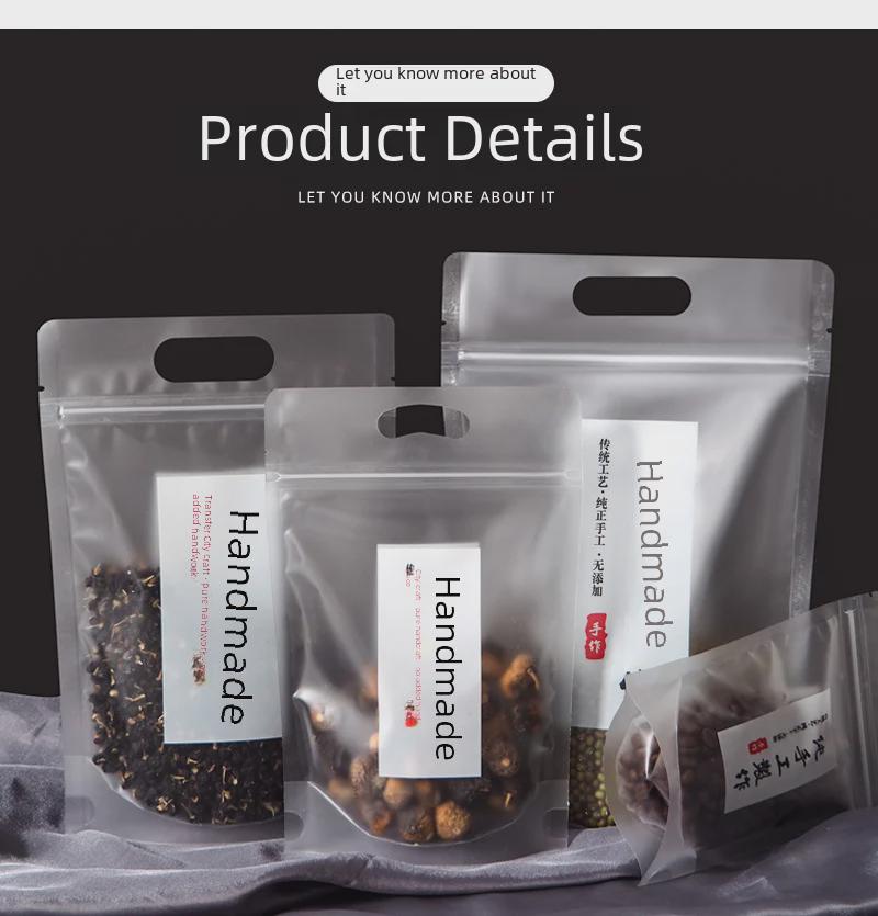 Handmade Snowflake Biscuit Ziplock Bag - Portable, Transparent, Sealed