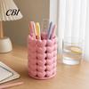 Decorative Pen Container 3D Printed Hollow Heart Holder, Aesthetic Stand, Girlish Love Stitching Stand Makeup Brush Multifunctional Storage