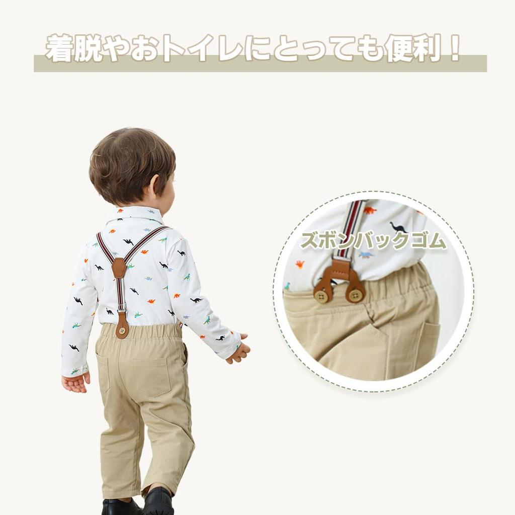 Baby Formal Set Romper Suit Clothing Long Sleeve Shirt Pants Hat Suspenders Bow Tie Ribbon British Style Western Formal Kids Cotton Birthday