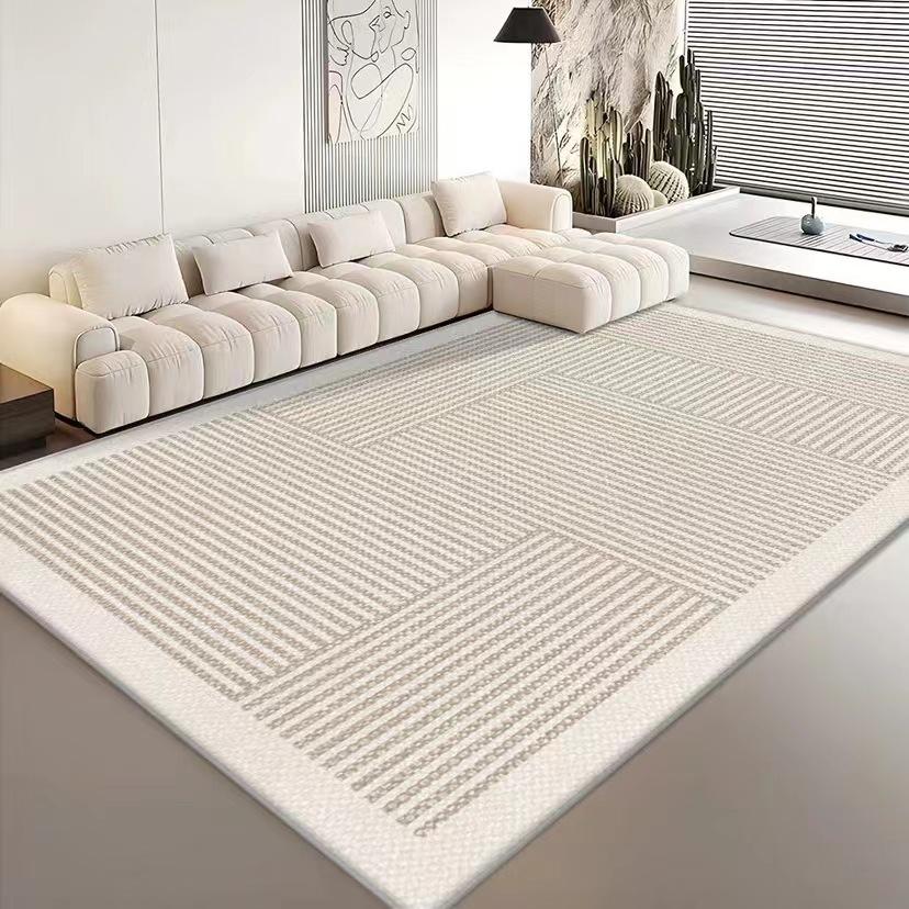 Simple Crystal Pile Carpet Living Room Tea Table Home Floor Mat Bedside Rug Bedroom Dirty Resistant Easy Care Carpet