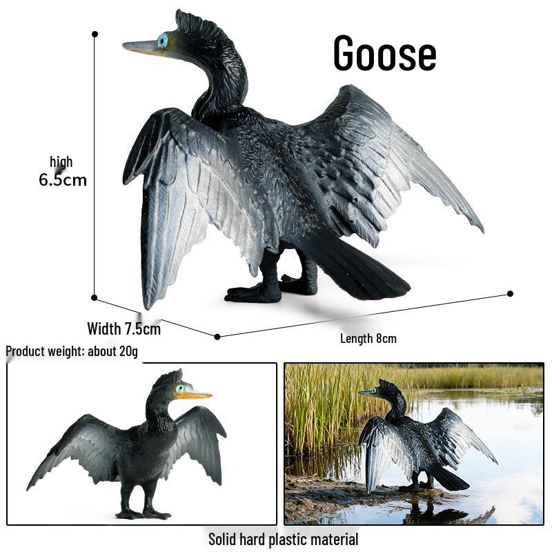 Children's Animal Simulation Toy Set: Eagle, Falcon, Secretary Bird, Owl Figurines