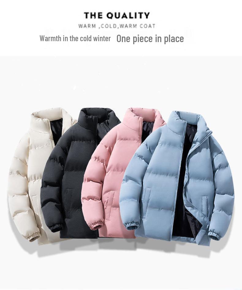 Men's 2025 Thick Padded Cotton Jacket - Loose Fit, Warm, Versatile Stand Collar Coat