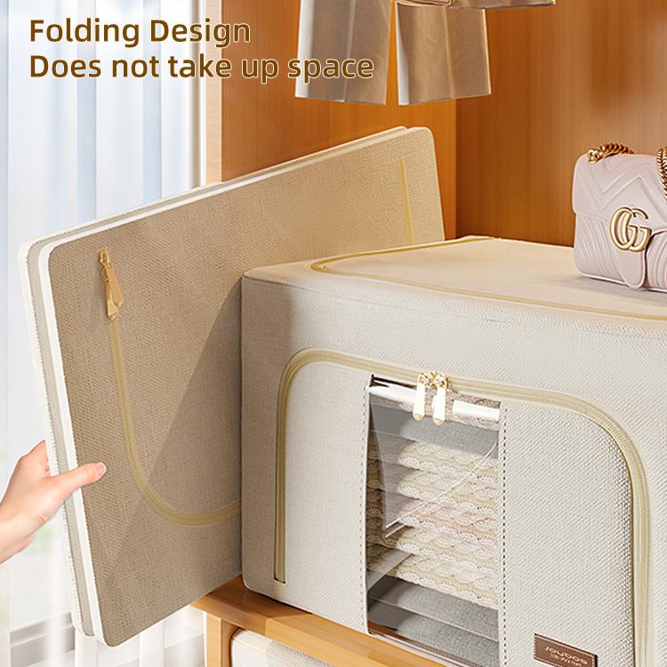 Látkový skládací úložný organizér Velkokapacitní domácí úložný box na oblečení Přikrývka Deka Šatní skříň Organizér na oblečení