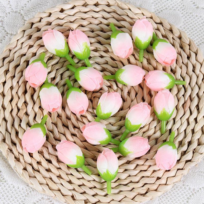Artificial Rose Silk Buds For Diy Wedding Bouquets Home Decor Craft Supplies