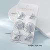 3 Paia di Orecchini a Bottone Geometrici Stella Marina & Conchiglia da Donna - Set Moda Estiva