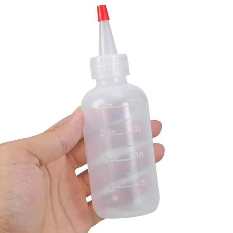 Portable Travel Liquid Dispenser Bottles Refillable Leakproof Squeeze Bottle Applicator Bottle with Tip Empty Container