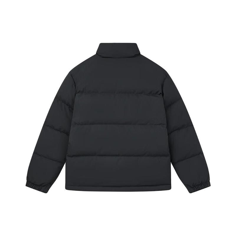 FILA Letter Logo Printed Lined Loose Thick Warm Jacket Down Coat Unisex jackets Black F51U349901F-BK