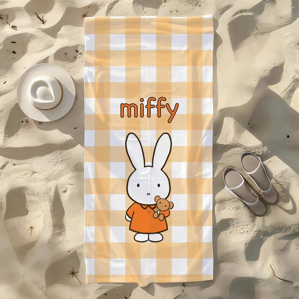 Cartoon Cute Rabbit M-Miffy Towel For Swim Yoga Gym Quick Drying Soft and skin-friendly Beach Towels All-Season