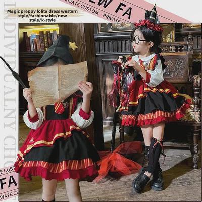 Harry Potter Cosplay Halloween Umhang & Lolita Prinzessinnenkleid für Mädchen
