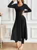 New Design Crew Neck Ruffled Long Sleeve Set 2 Pieces Spring Set