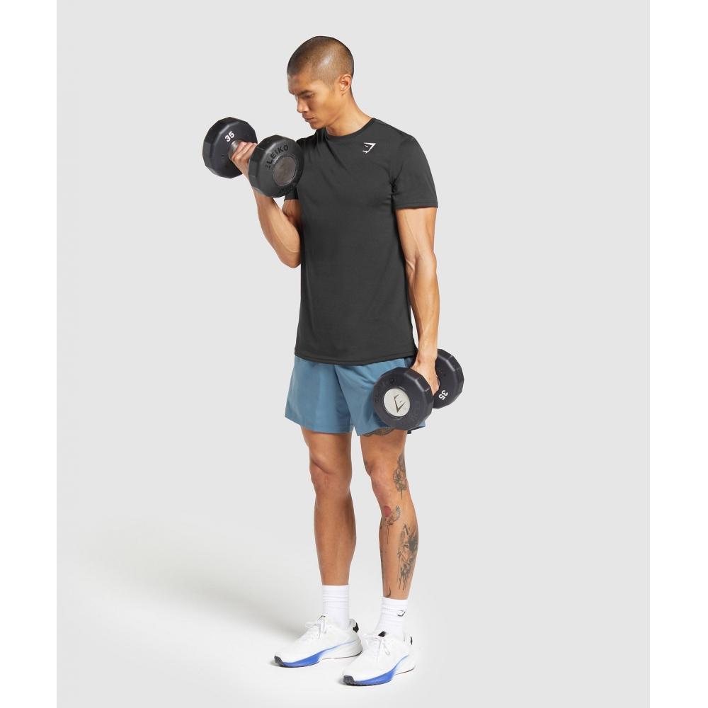 Gymshark Sport 7  Shorts Faded Blue Titanium Blue A3a1q Ucmz