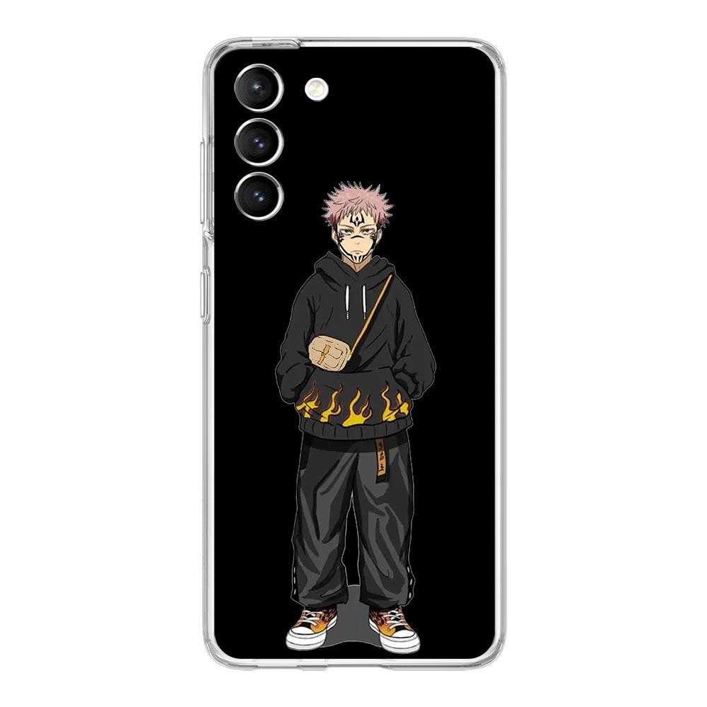Módní Jujutsu Kaisen Cool pouzdro na telefon pro Samsung Galaxy S22 5G S20 Ultra S21 FE 5G S10E S9 S8 S10 Plus Note 20 10 Průhledný kryt