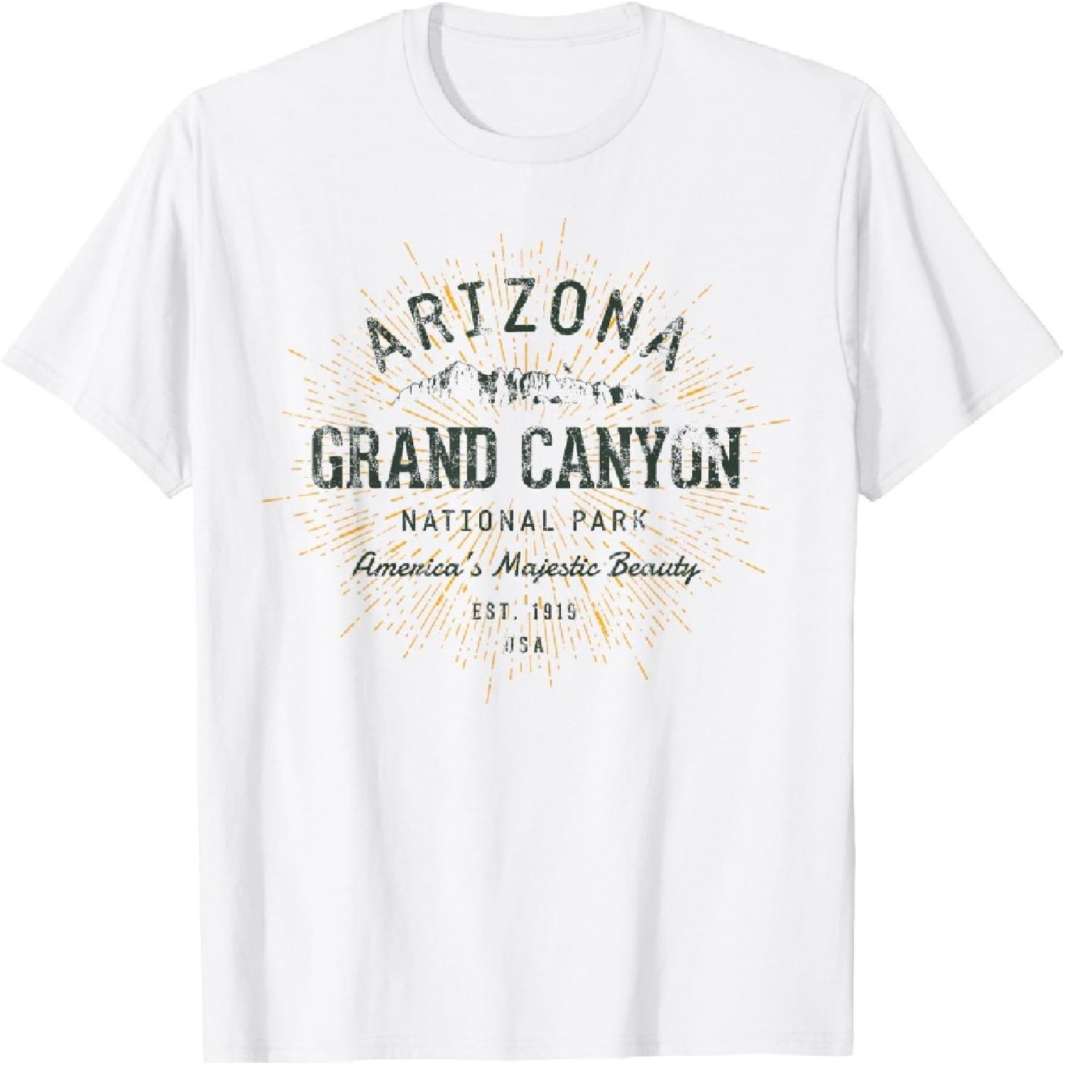 Retro Style Vintage Grand Canyon National Park T-Shirt XXXXXL белый