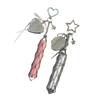Metal Mesh Lipstick Holder: Crystal Raw Stone DIY Keychain Pendant