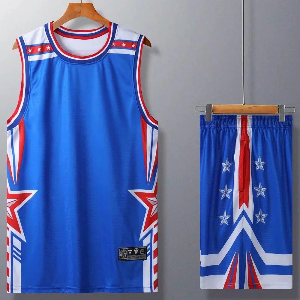 Maglie da Basket da Ragazzo Traspiranti ad Asciugatura Rapida Maglietta Magliette Sportive e Set di Pantaloncini Atletici per Giovani Uomini Donne Maglia da Basket