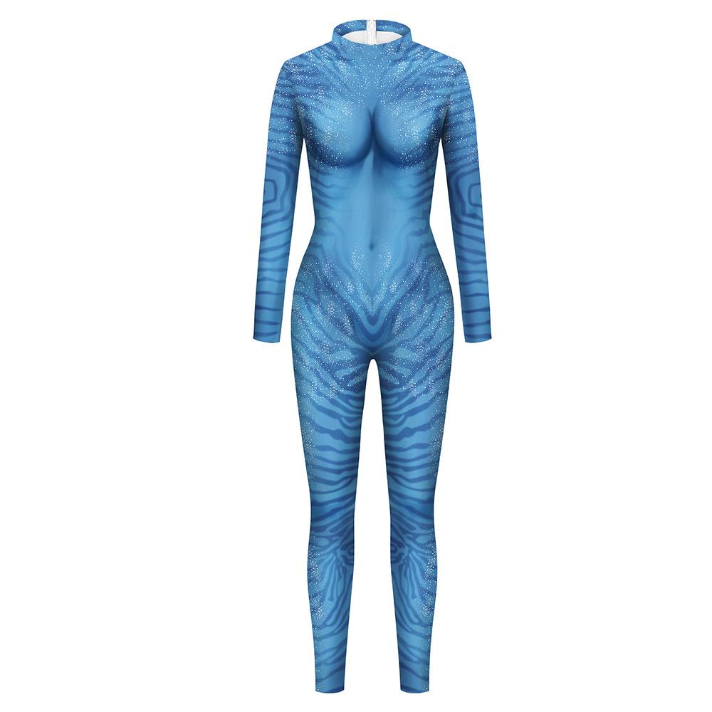 Halloween-Kostüm Film Avatar Strumpfhose Wasserweg Einteiler Cosplay-Anzug