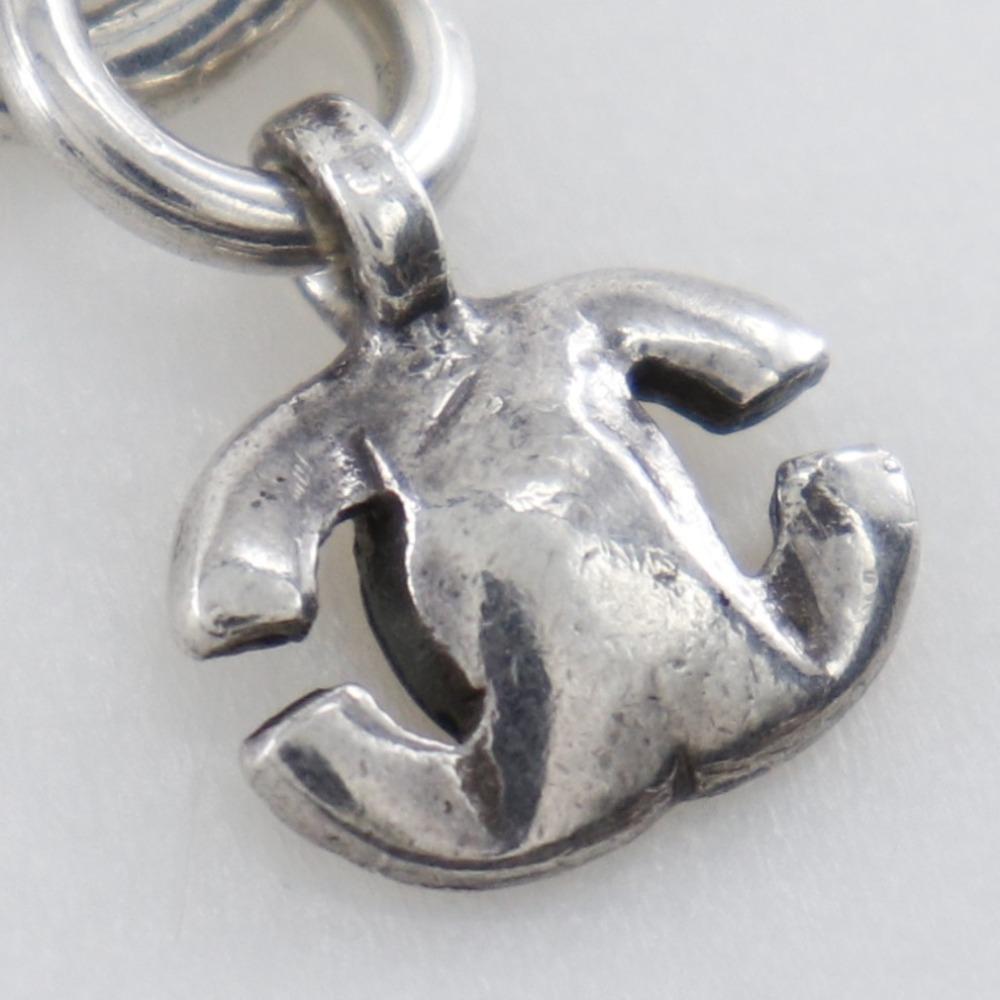 CHANEL Logo COCO Mark Necklace metallic 50g Women Used