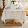 Retro Embroidered Tablecloth Plant Flower Breathable Durable Household Simple Versatile Rectangular Dining Table Cloth