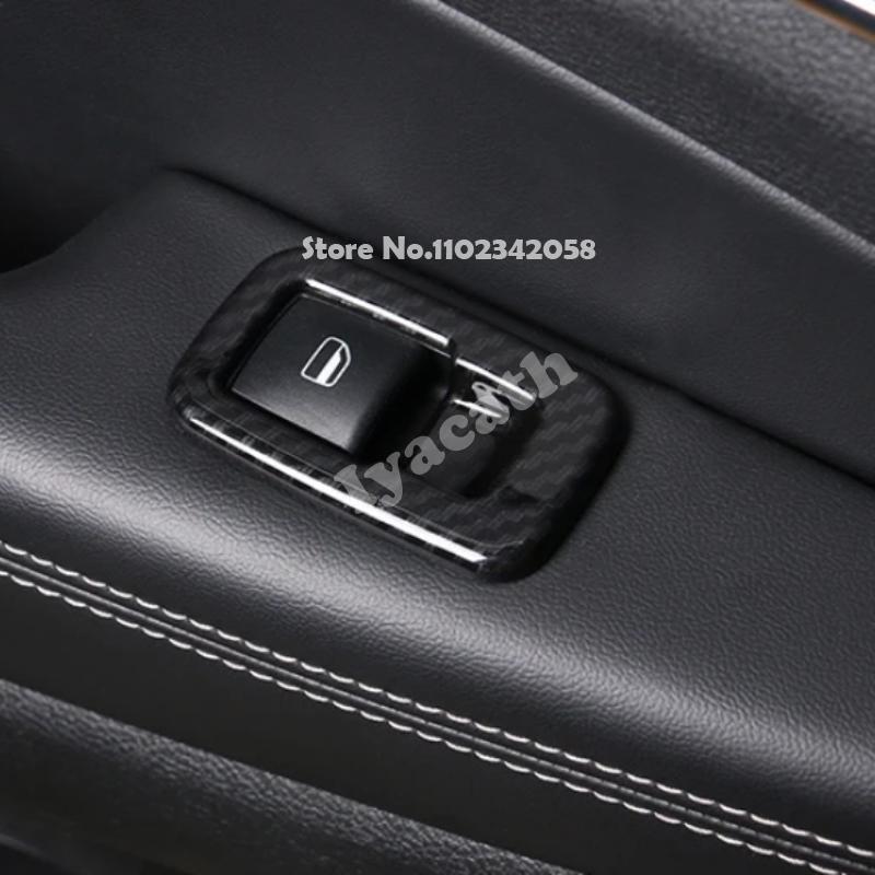 For Jeep Grand Cherokee WK2 2011-  Interior ABS carbonfiber Car Window Lift Button Glass control Switch Panel Cover stikcer