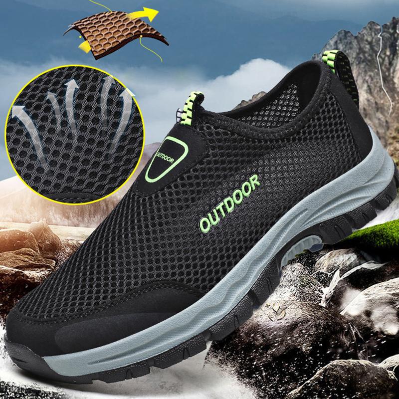 Mesh Men Casual Shoes Summer Outdoor Water Sneakers Men Trainers Non-slip Climbing Hiking Shoes Breathable Men's Treking Shoes