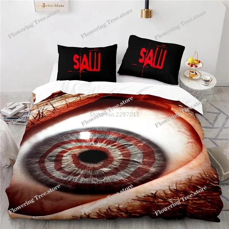 Horror Movie Saw 3D Bedding Set Print Duvet Cover Sets with Pillowcases Home Textile Twin Full Queen King Size for Bedroom Decor