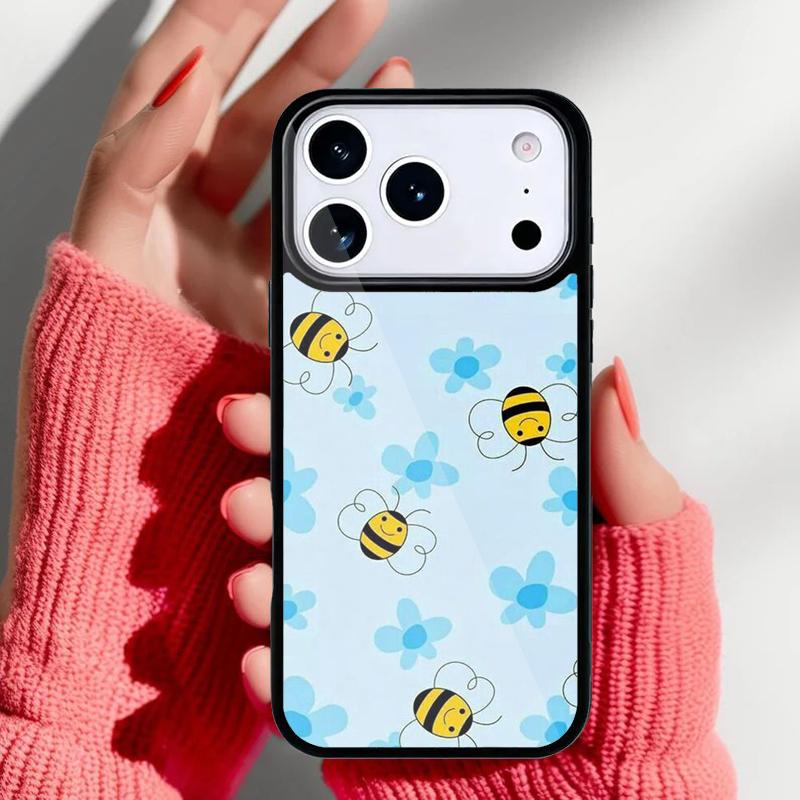 Bumble Bee Honeycomb Honey soft Phone Case for iPhone 17 16 15 14 13 Pro Max Back Cover for 12 11 Pro Coque