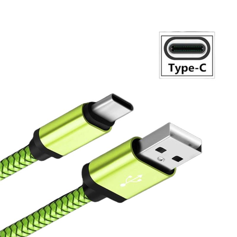 Soft Braided Nylon USB C Charging Cable Rapid Charge Compatibles Smartphones Tablets Earphones Power Adapters